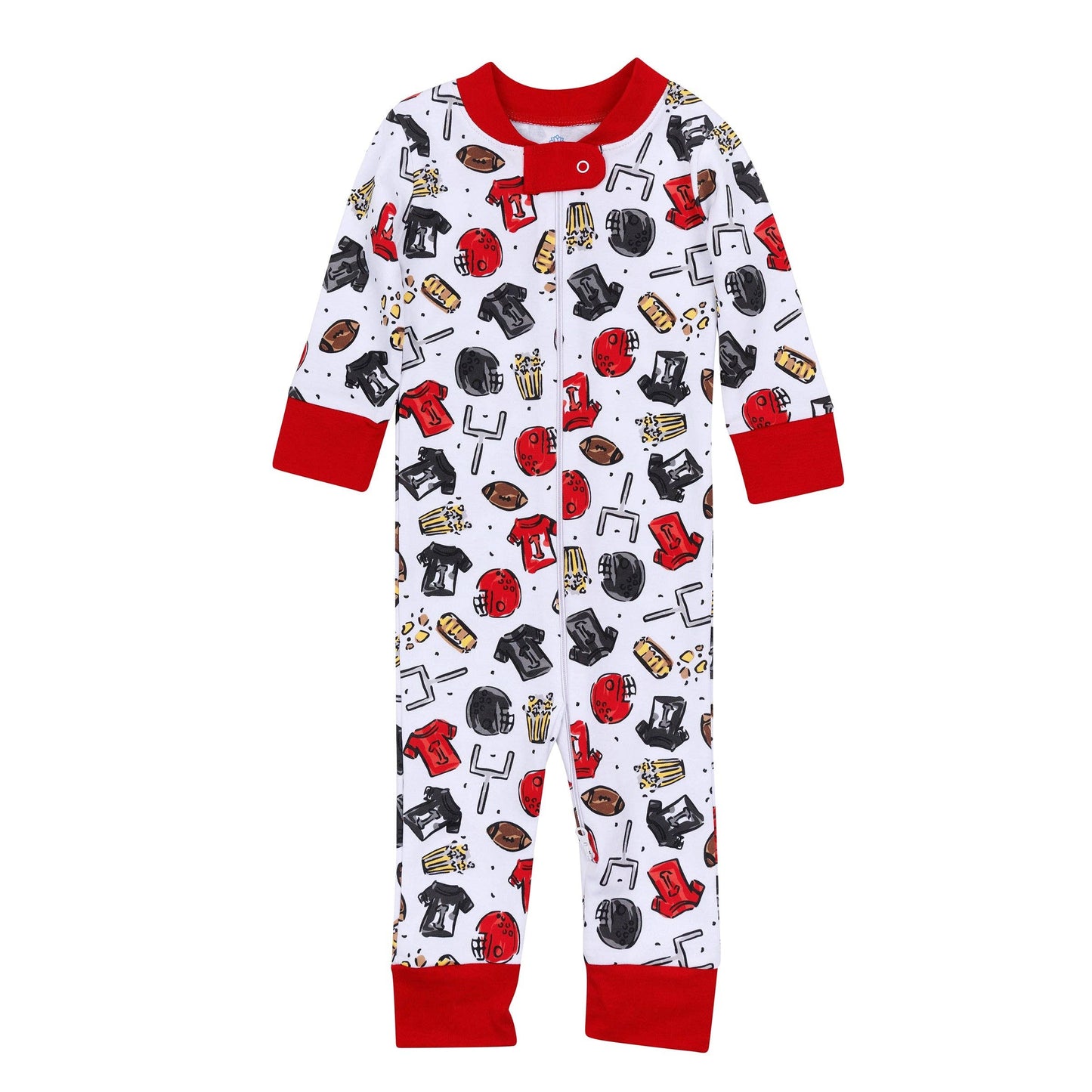 Future Draft Picks Zip Pajamas - Red Black