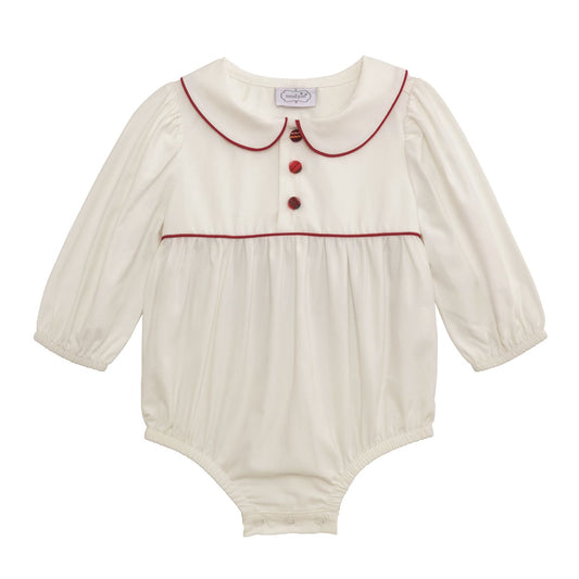 White Tartan Bow Baby Bubble