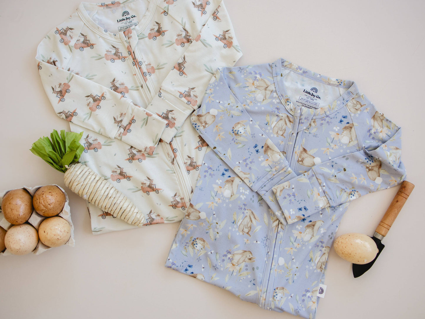 Cottontail Cruisers Bamboo Zippy Romper Baby Pajamas Bunny