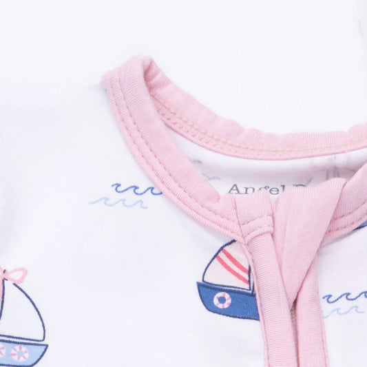 Bubbly Sailboats Pink - Convertible Romper