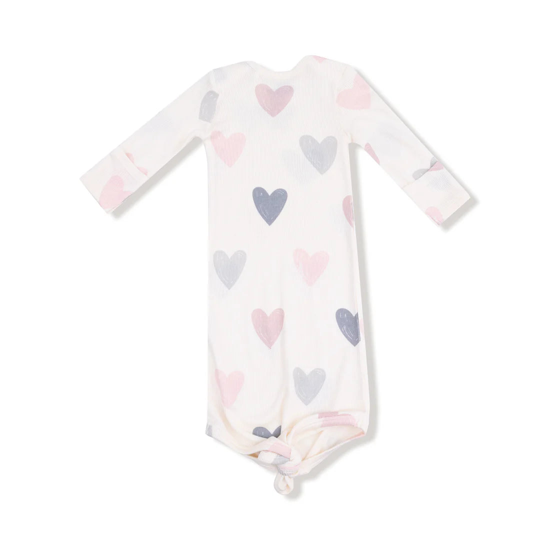Hearts Modal Ribbed Knotted Gown