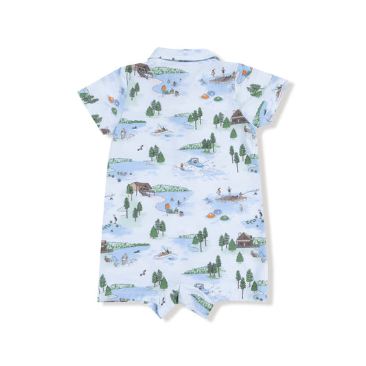 Polo Shortie Romper - Lake Life