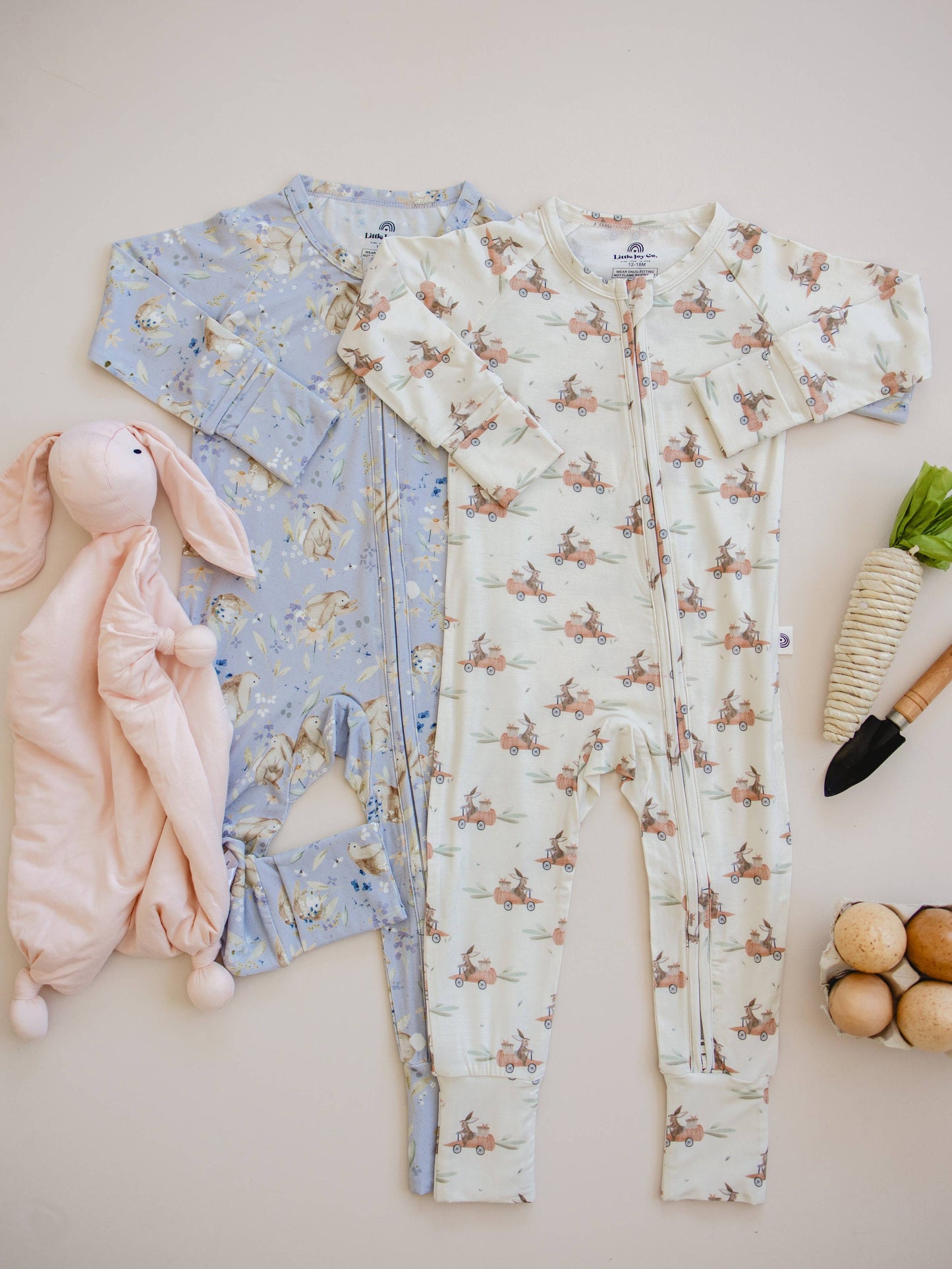 Cottontail Cruisers Bamboo Zippy Romper Baby Pajamas Bunny