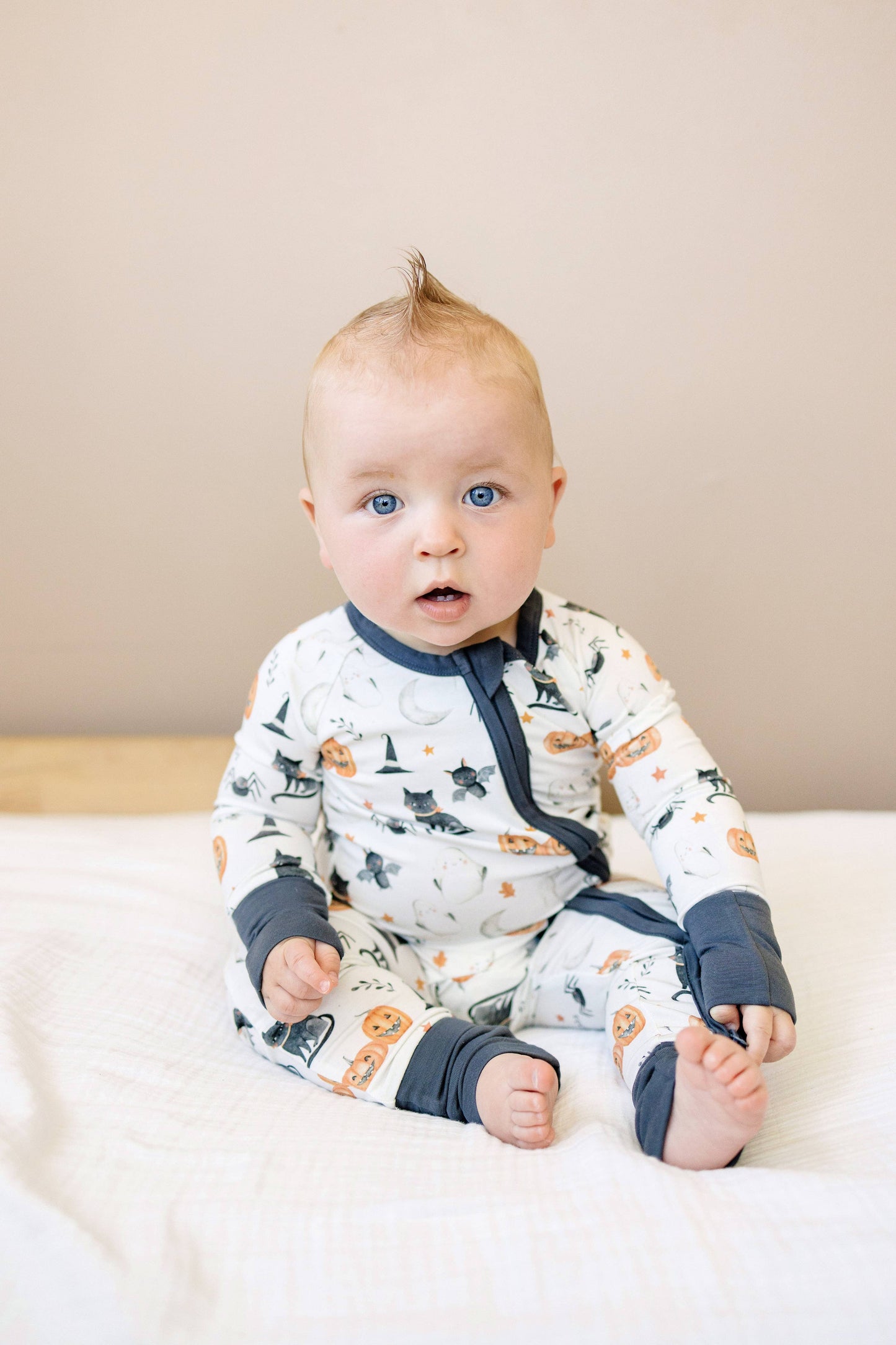 Boo Crew Bamboo Zippy Romper Halloween Baby Pajamas PJs