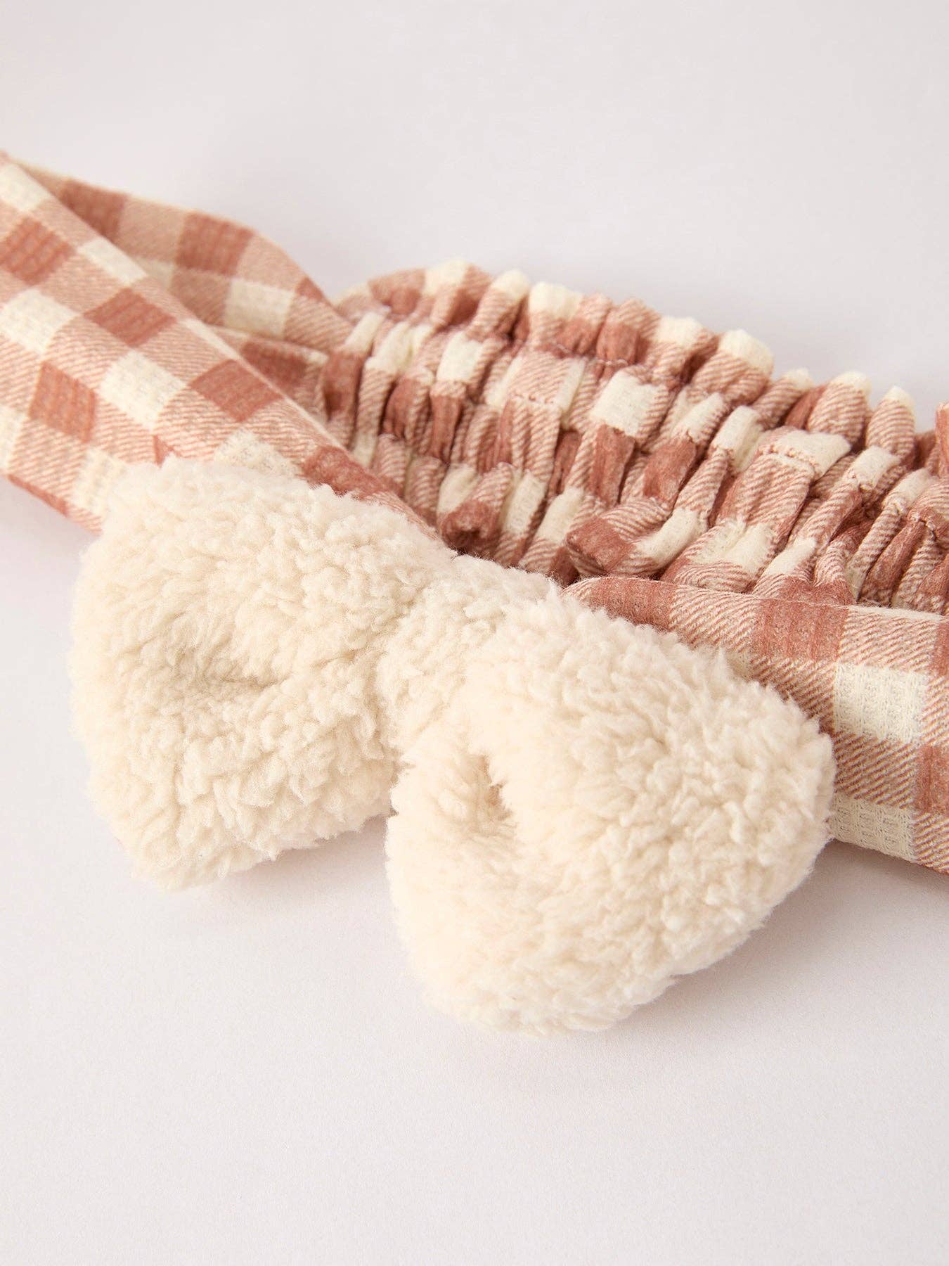 Girls Pumpkin Furry Top, Plaid Pants with Matching Headband