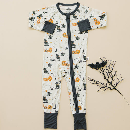 Boo Crew Bamboo Zippy Romper Halloween Baby Pajamas PJs