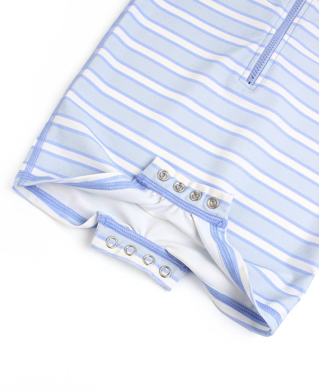 Baby Boys Periwinkle Blue & Windsurfer Stripe Long Sleeve One Piece Rash Guard Swimsuit