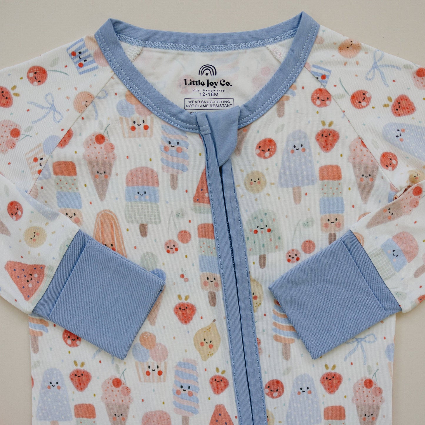 Popsicles Bamboo Zippy Romper Summer Baby Pajamas