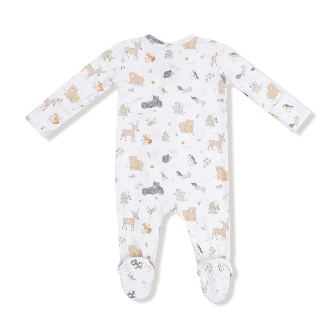 2 Way Zipper Footie - Woodland Babies