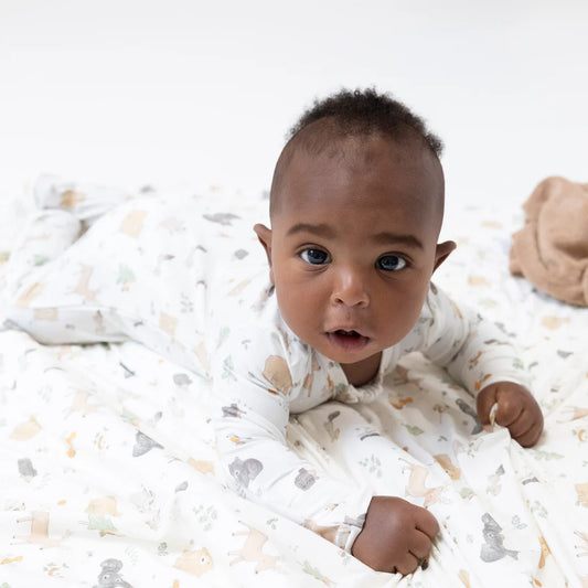2 Way Zipper Footie - Woodland Babies