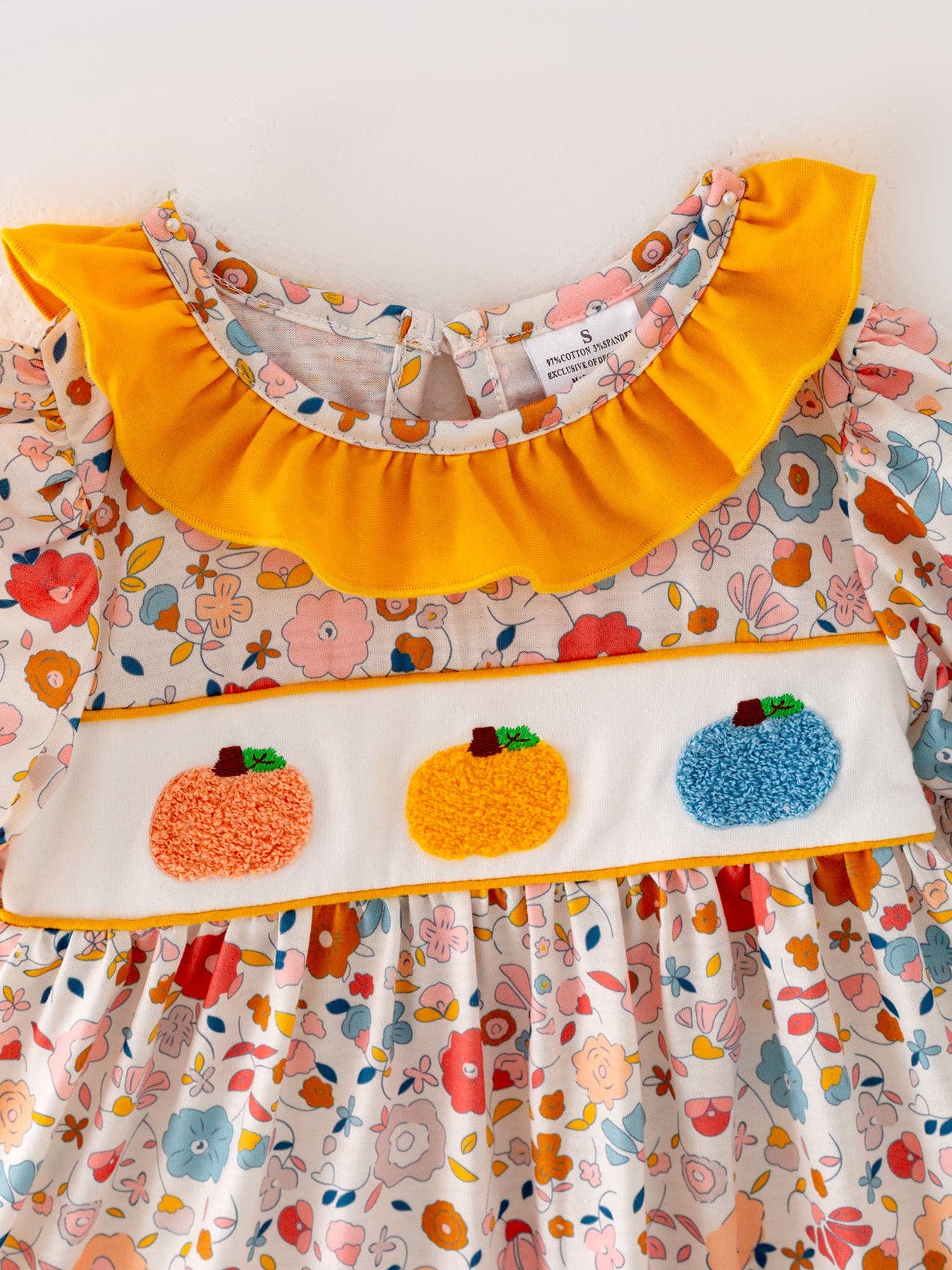 Pumpkin Chenille Patches Girls Set