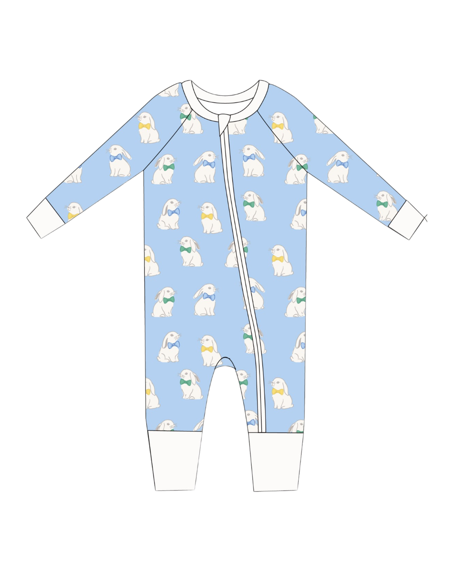 Dapper Bunnies Zip Jam Convertible Romper