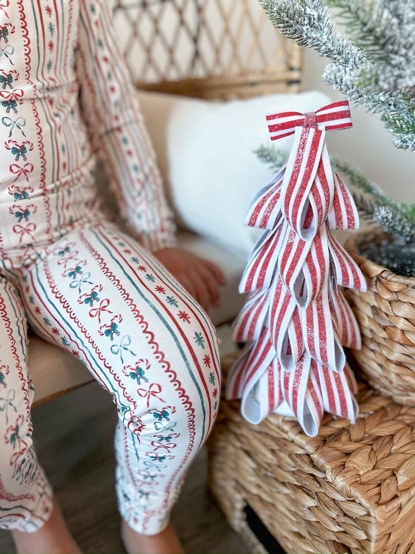 Candy Cane Lane Zippy Romper Baby Girl Christmas Pajamas PJs