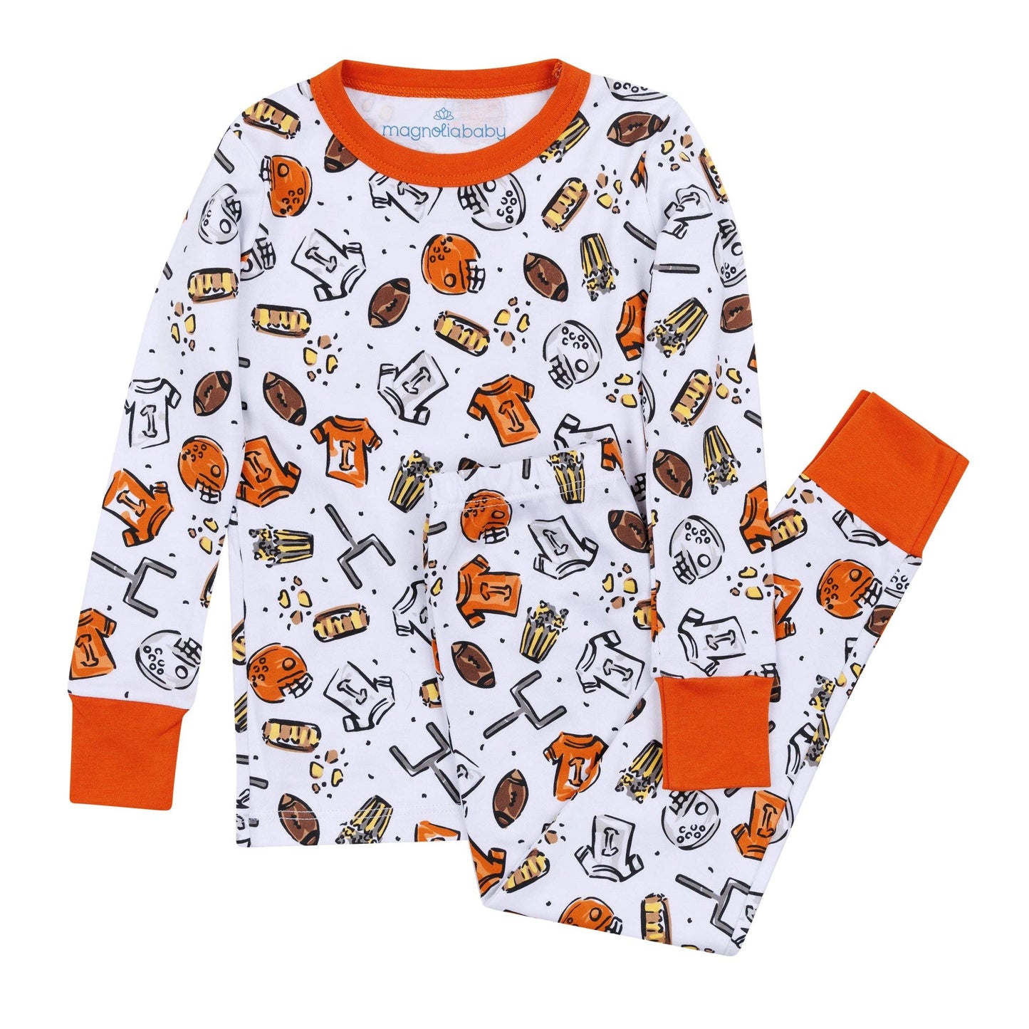 Future Draft Picks Long Pajamas - Orange White
