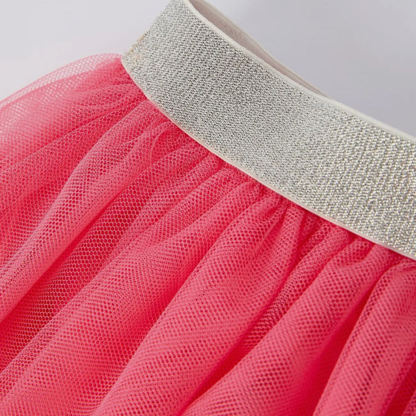 Christmas Candy Cane and Bows Sequin Applique Pink Tulle Skirt