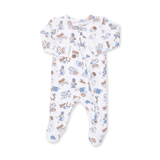 Football Nursery - 2 Way Zipper Footie