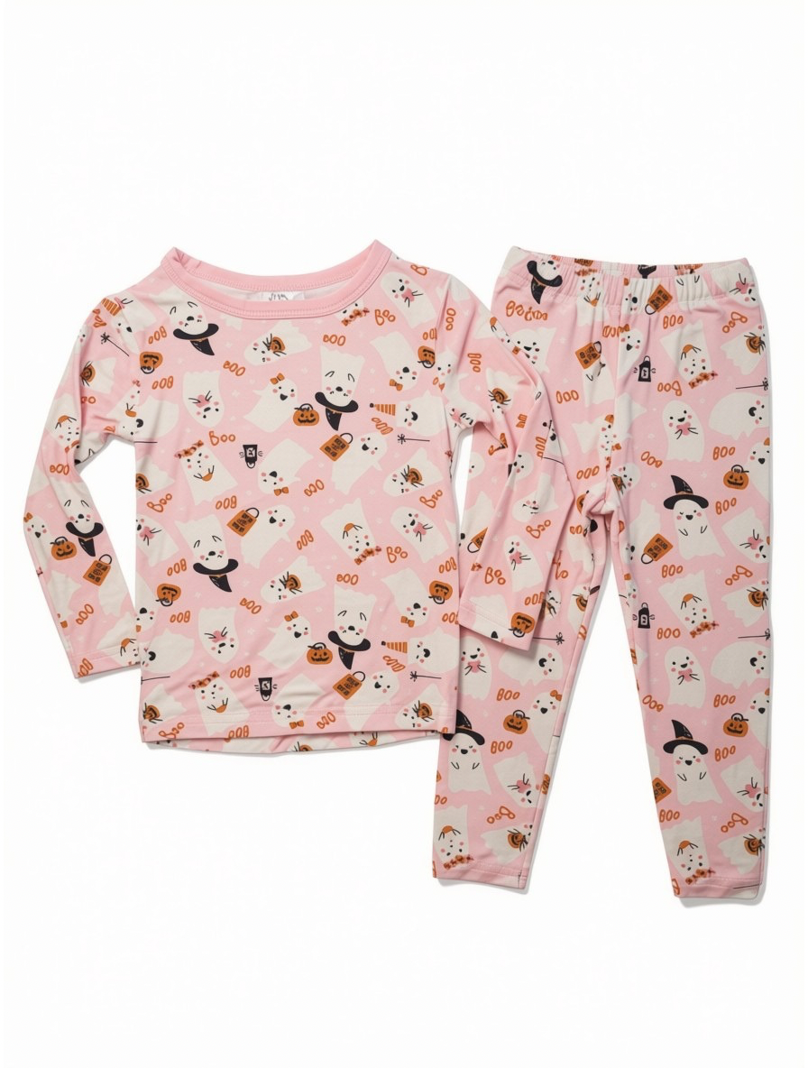 Girly Ghosts Long Sleeve Pajama Set