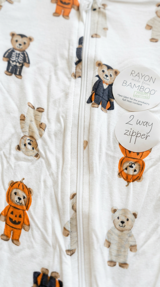 Halloween Costume Bears Bamboo Footie with Hat