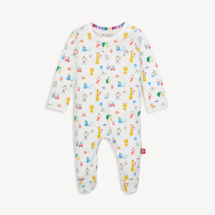 Seaside Sand Squad Organic Cotton Magnetic Footie