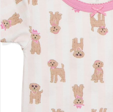 Puppy Dogs Cabana Stripe Short Sleeve Bamboo Pajama Set