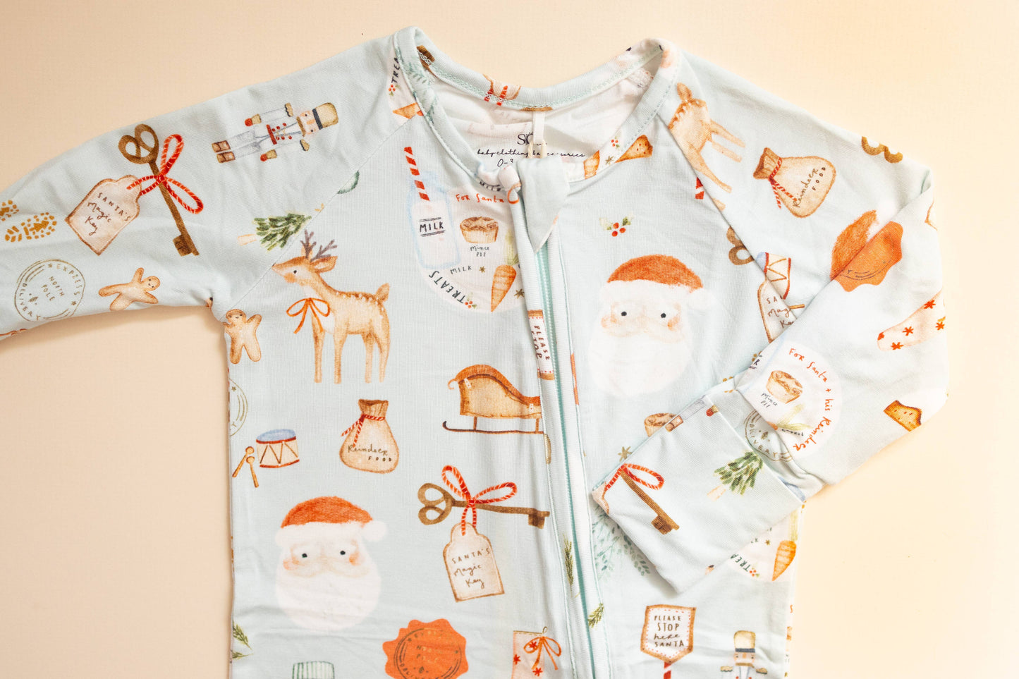 Cookies To Santa Bamboo Romper