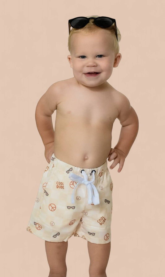 COOL DUDE CHECKERS BOY'S DREAM SWIM TRUNKS