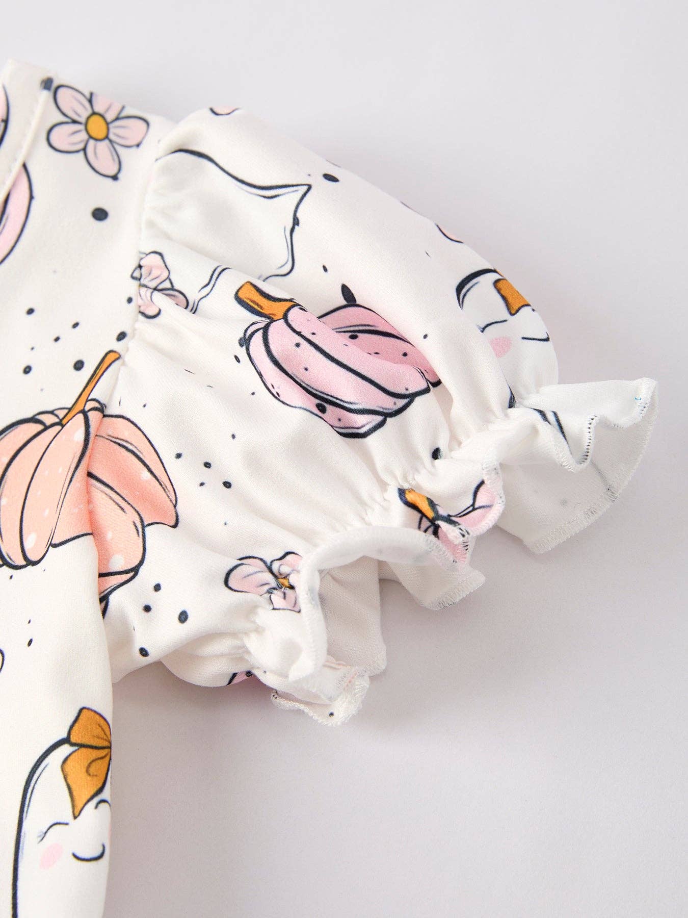 Halloween Pumpkin Ghost Print Girls Dress
