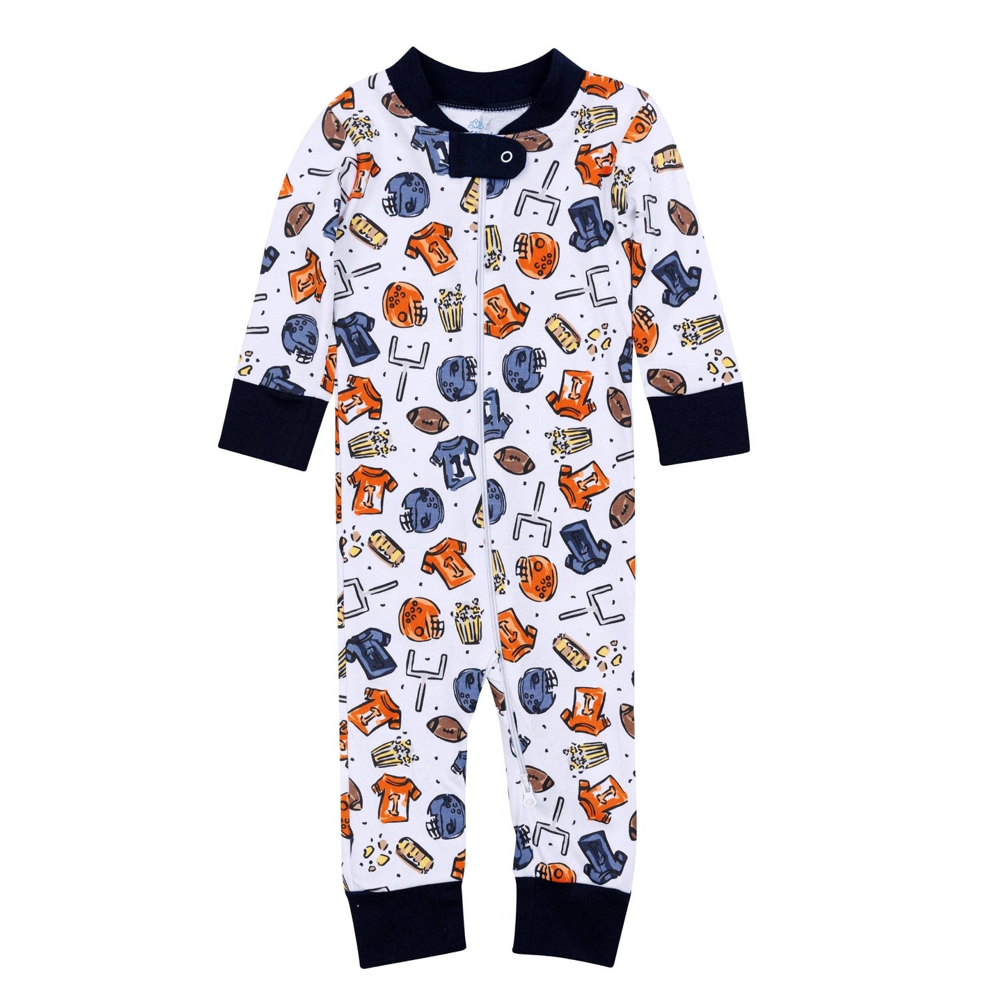 Future Draft Picks Zip Pajamas - Navy Orange