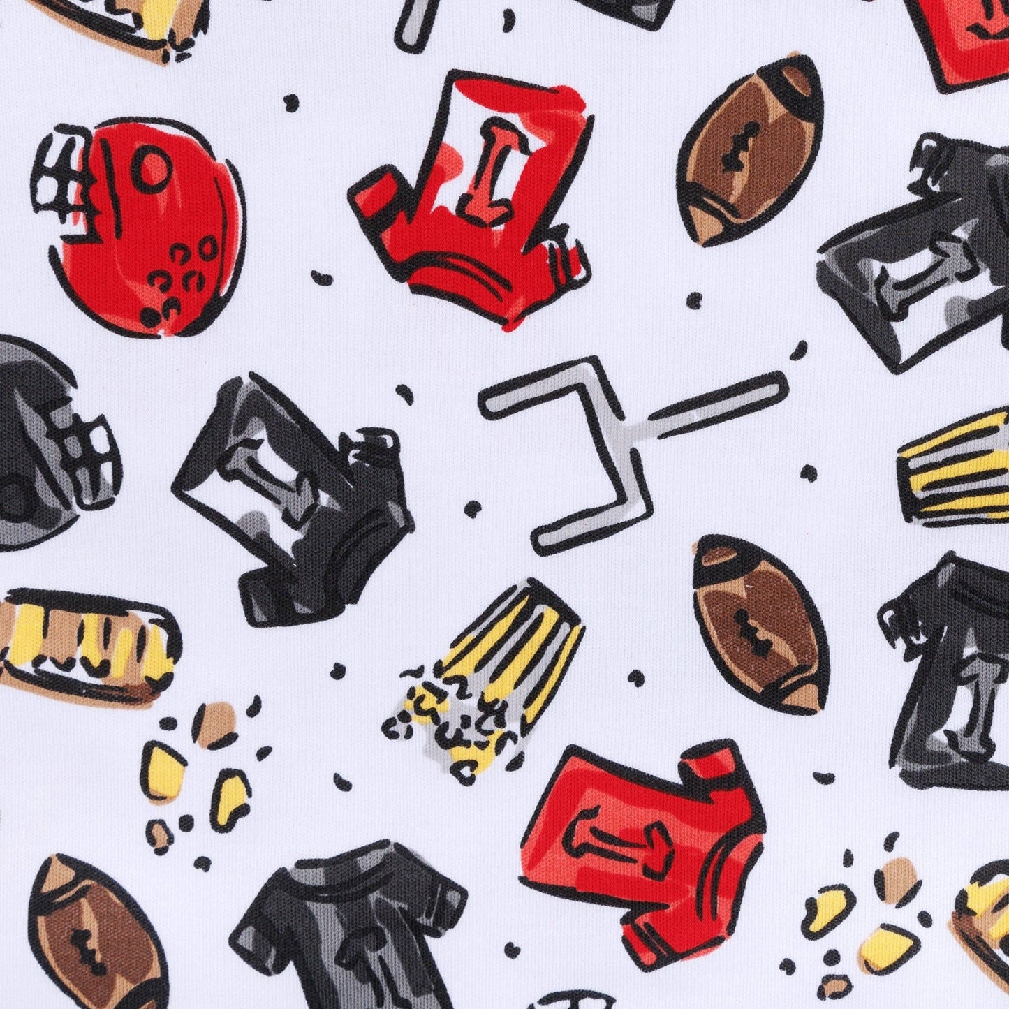 Future Draft Picks Long Pajamas - Red Black