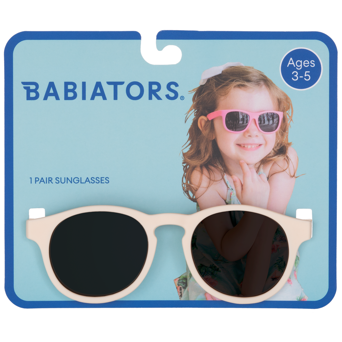 Cream Keyhole Kids Sunglasses