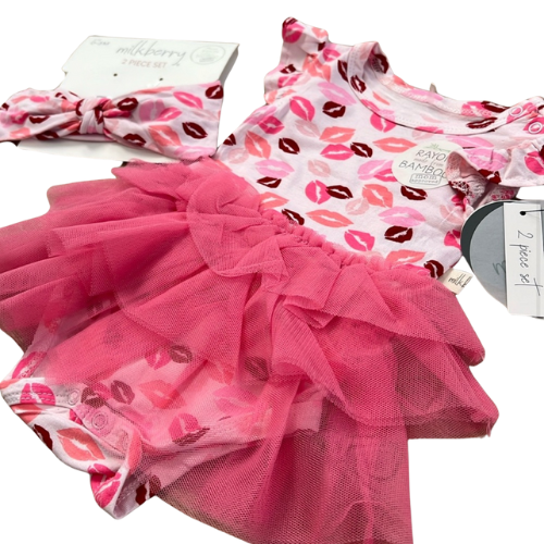 Kisses Tulle Bodysuit and Headband Set