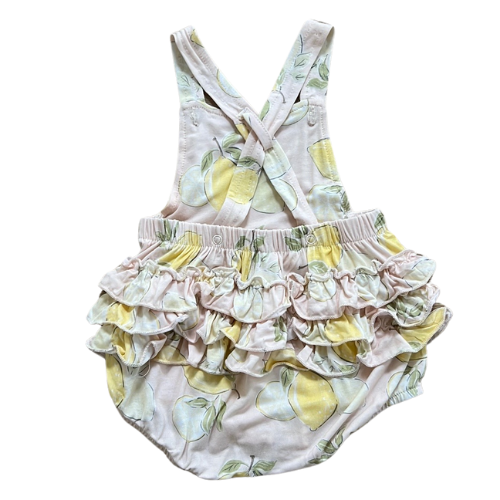 Lemon Bamboo Ruffle Bubble Romper