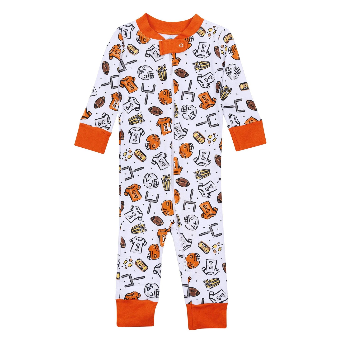 Future Draft Picks Zip Pajamas - Orange White