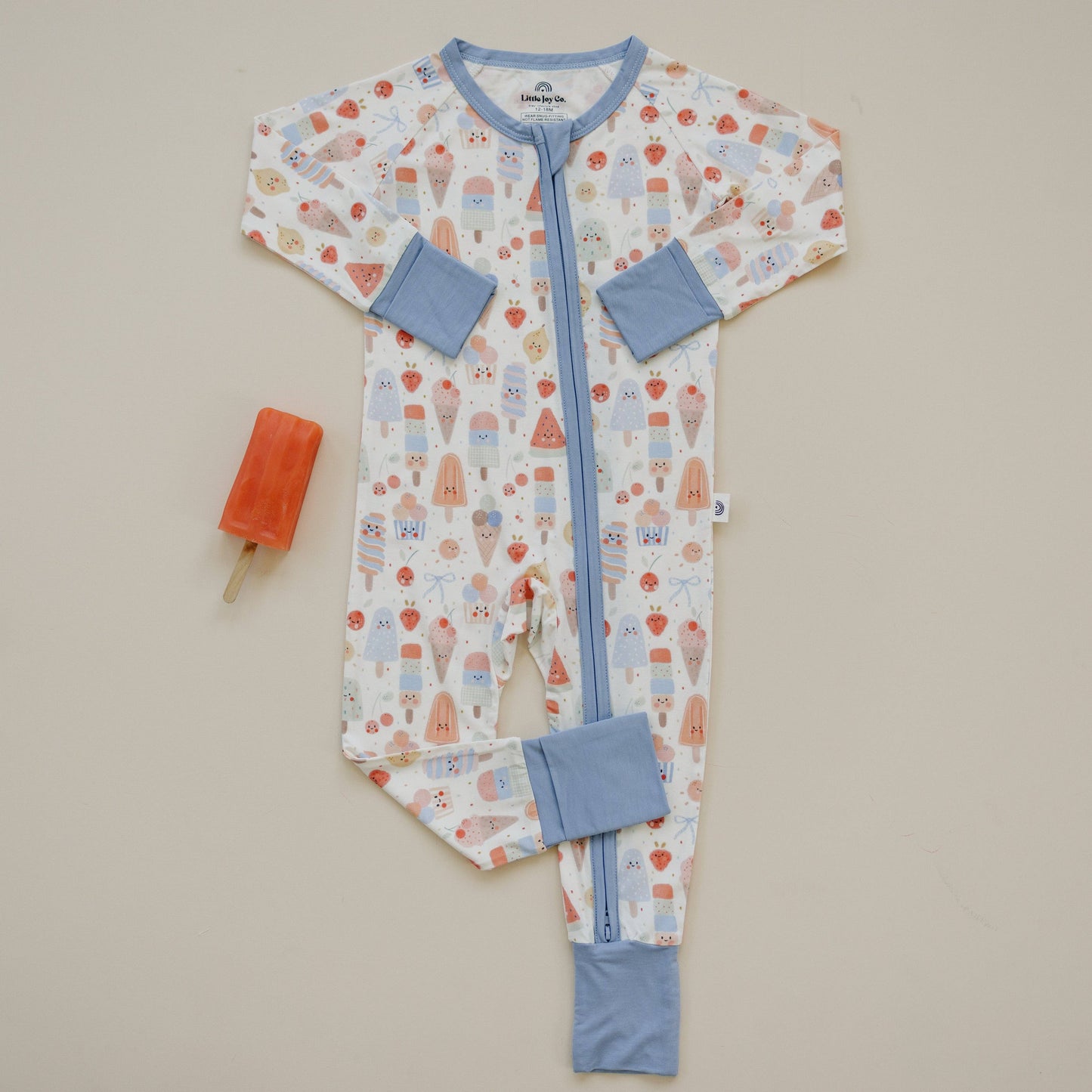 Popsicles Bamboo Zippy Romper Summer Baby Pajamas