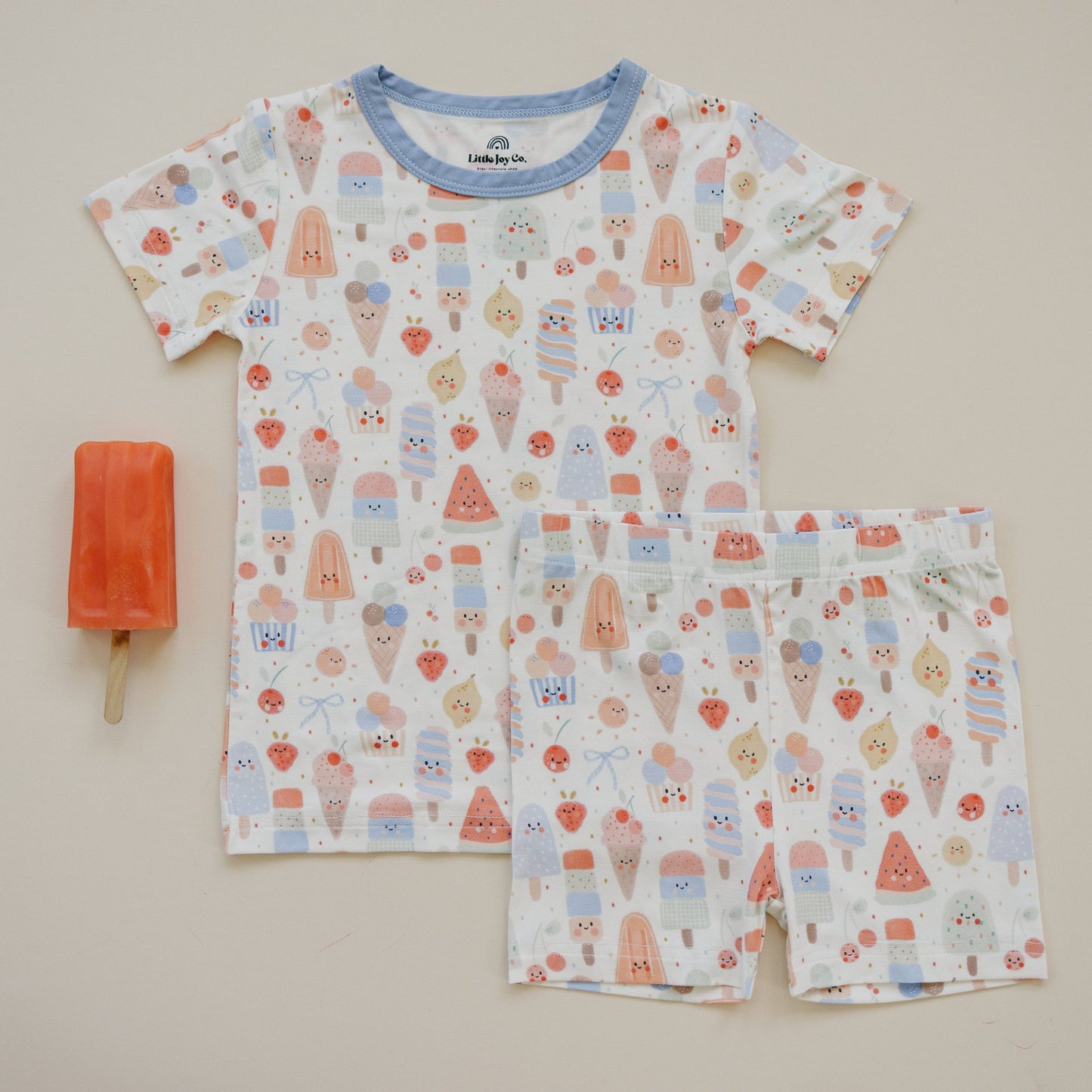 Popsicles 2pc Bamboo Pajamas Toddler Kids Summer PJs