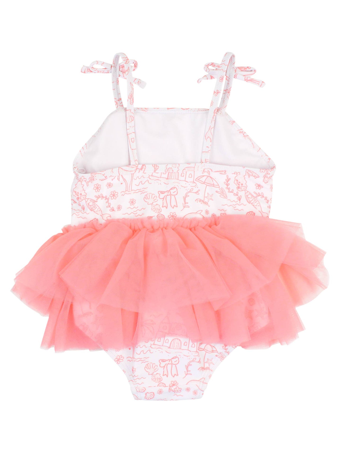 Girls By the Seaside Tulle Skirted One Piece Swimsuit