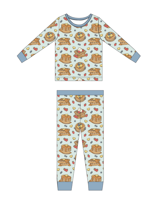 Blue Waffly Cute Jam Set