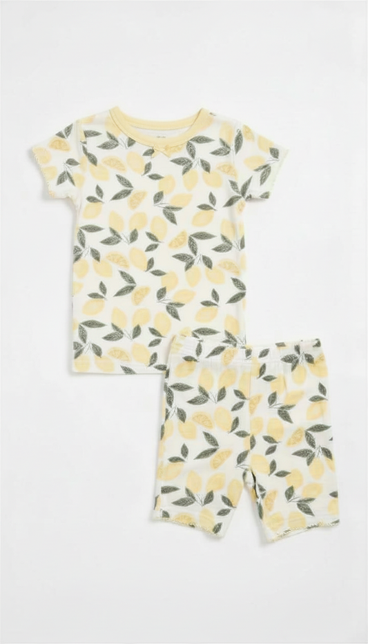 Lemons Shorts Pajama Set