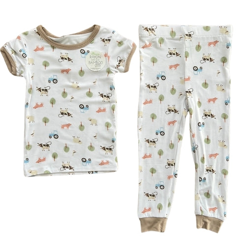 On the Farm Short Sleeve Bamboo Pajama Set