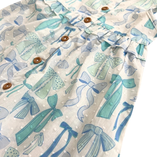 Blue Bows Sleeveless Dress