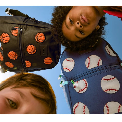 Kane Double Pocket Backpack - Fuzzy Basketballs