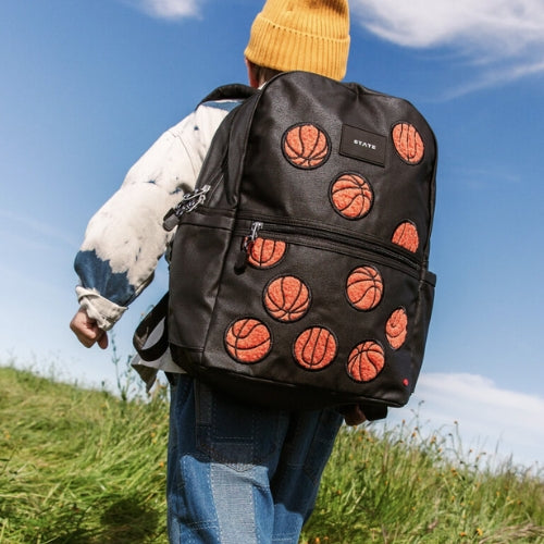 Kane Double Pocket Backpack - Fuzzy Basketballs