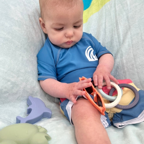 In the Barrel Rash Guard and East Cape Swim Trunks Set