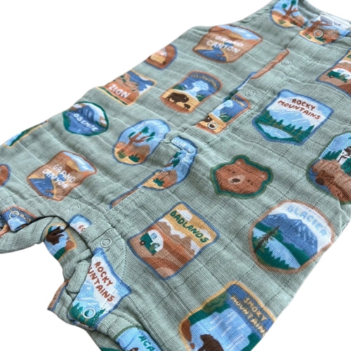 National Park Patches Organic Cotton Shortie Romper