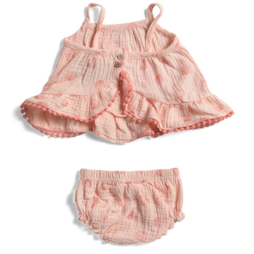Organic Cotton Seashell Tank and Shorts Set