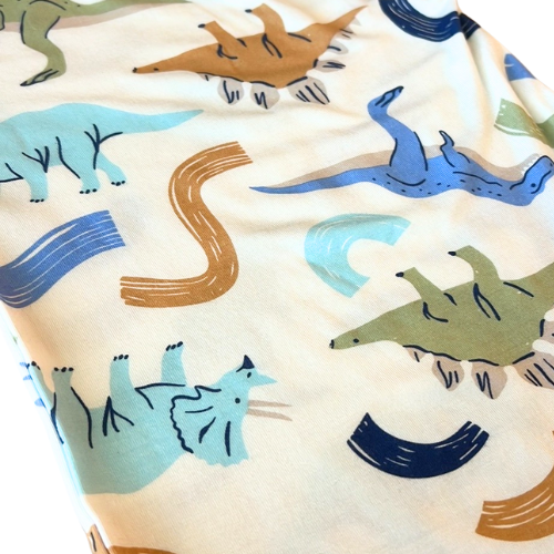 Dino Rainbows Bamboo Short Sleeve Pajama Set