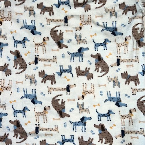 Doggie Dogs Navy Short Sleeve Pajama Set