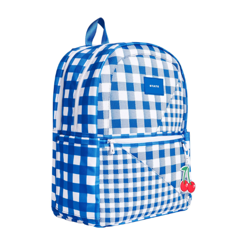 Kane Double Pocket Backpack - Intarsia Gingham Cherry