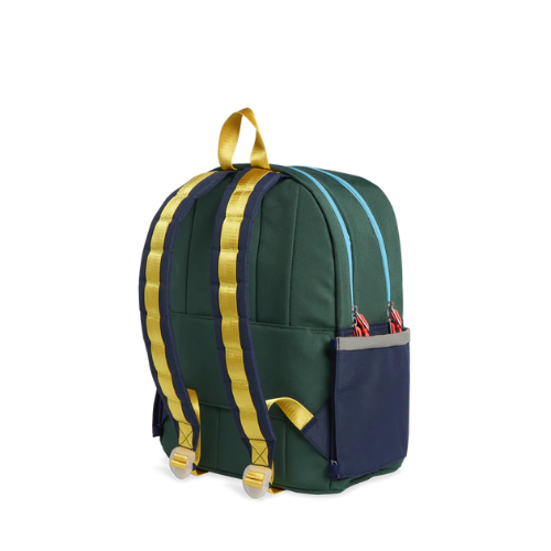 Kane Double Pocket Backpack - Green/Navy