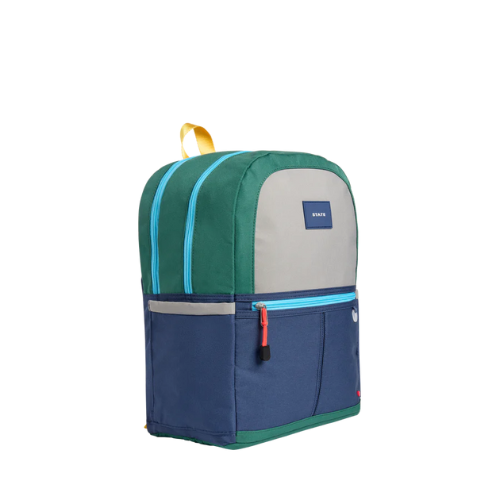 Kane Double Pocket Backpack - Green/Navy